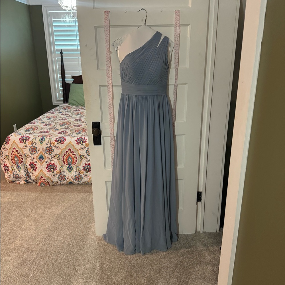 Azazie Dust Blue Bridesmaid Dress, SZ 6